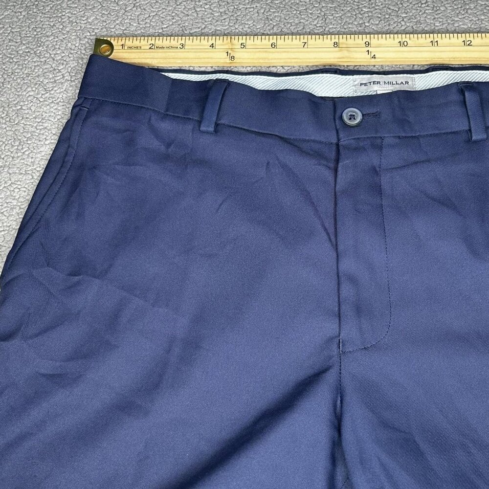 Peter Millar Shorts Mens 34 Navy Salem Classic Fit Crown Golf Stretch Wicking 9" - Picture 8 of 12
